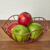 Copper Lotus Leaf Wire Basket